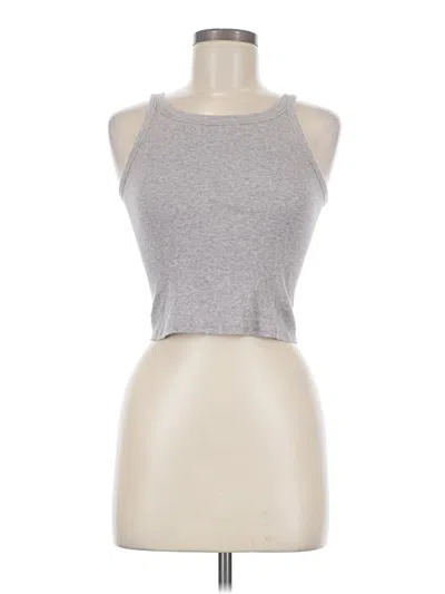 Pre-owned Everlane Tank Top Gray Halter Neckline Tops