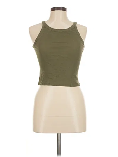 Pre-owned Everlane Tank Top Green Halter Neckline Tops