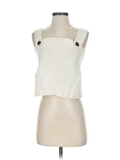 Pre-owned Everlane Tank Top Ivory Strapless Neckline Tops In White