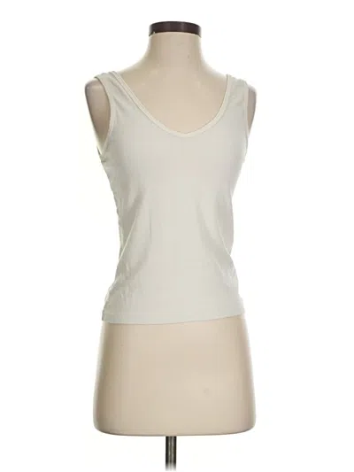 Pre-owned Everlane Tank Top Ivory Strapless Neckline Tops In White