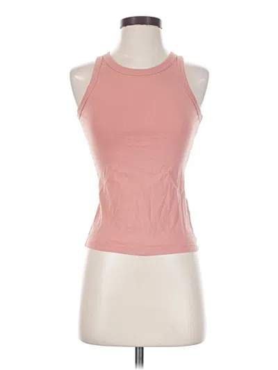 Pre-owned Everlane Tank Top Pink Halter Neckline Tops