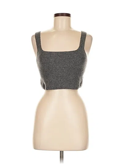 Pre-owned Everlane Tank Top Silver Strapless Neckline Tops