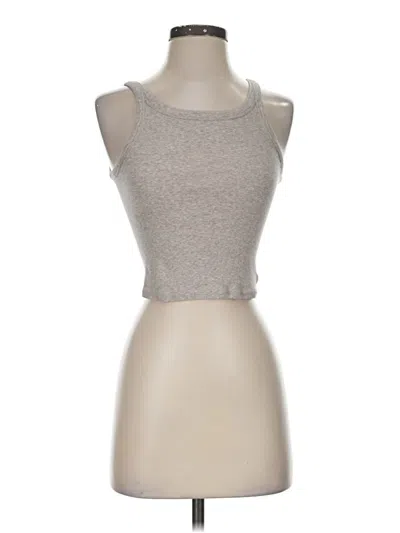 Pre-owned Everlane Tank Top Silver Strapless Neckline Tops