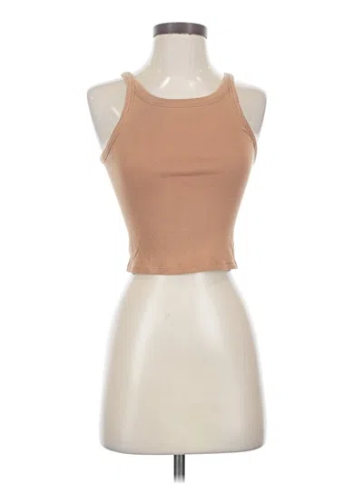 Pre-owned Everlane Tank Top Tan Halter Neckline Tops