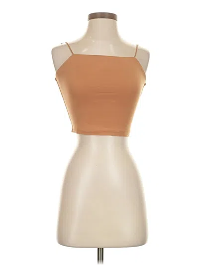 Pre-owned Everlane Tank Top Tan Strapless Neckline Tops