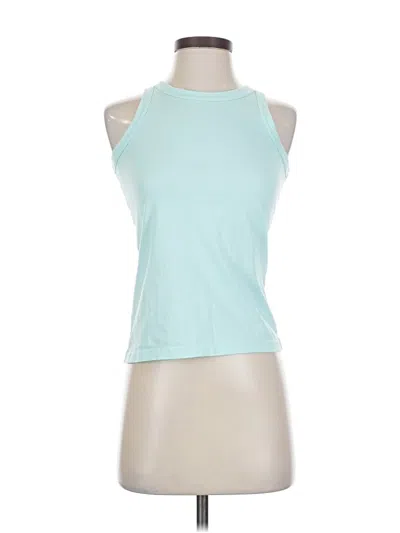 Pre-owned Everlane Tank Top Teal Halter Neckline Tops In Blue