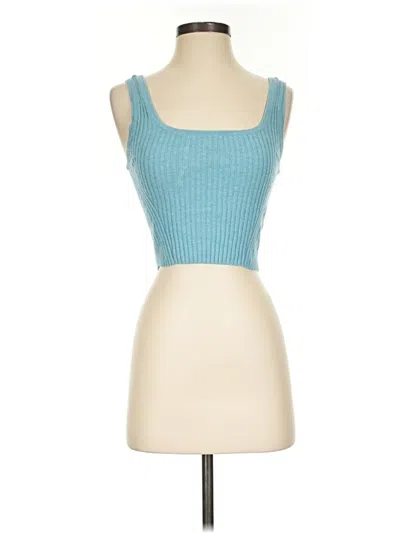 Pre-owned Everlane Tank Top Teal Strapless Neckline Tops