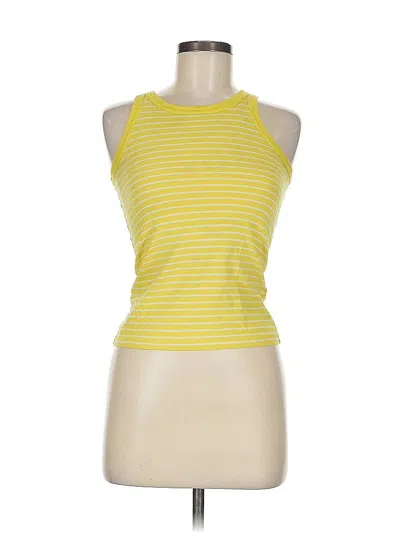 Pre-owned Everlane Tank Top Yellow Halter Neckline Tops