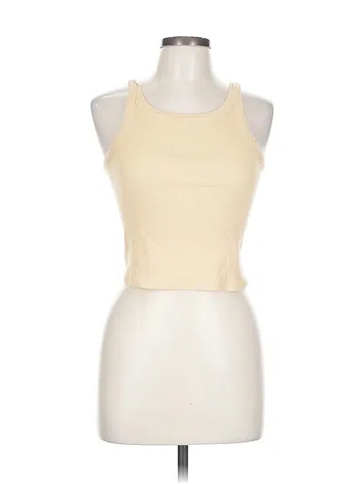 Pre-owned Everlane Tank Top Yellow Halter Neckline Tops