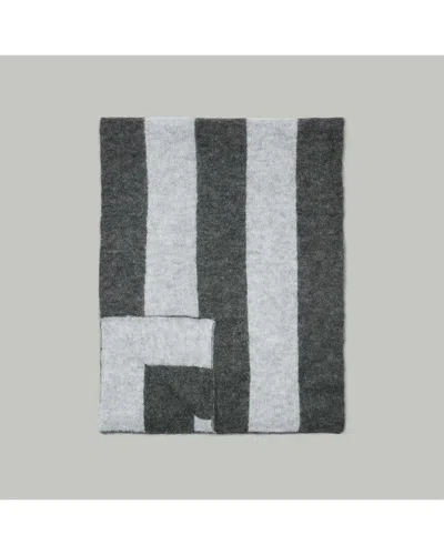Everlane The Alpaca Patterned Scarf In Gray