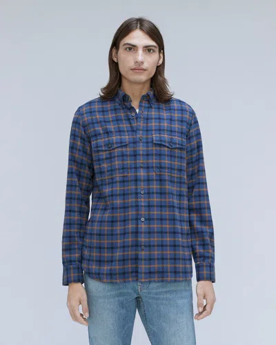 Everlane The Brushed Flannel Shirt In Blue