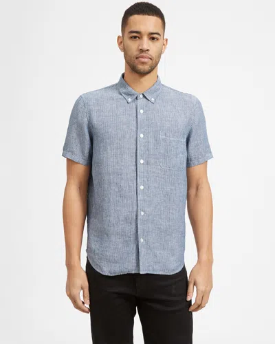 Everlane The Linen Standard Fit Shirt In Blue