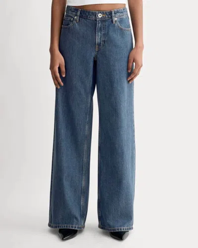Everlane The Low Key Low-rise Wide-leg Jeans In Medium Blue