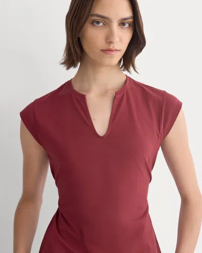 Everlane Tie-back Tshirt In Organic Cotton In Cabernet