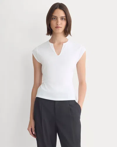 Everlane Tie-back Tshirt In Organic Cotton In White