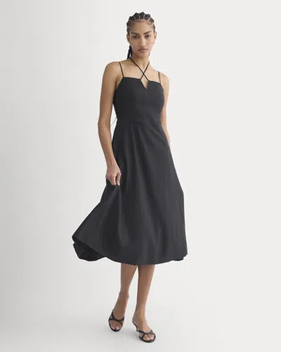 Everlane Tie-neck Dress In Black