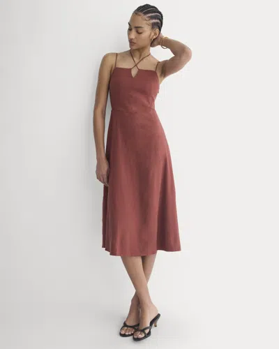 Everlane Tie-neck Dress In Red