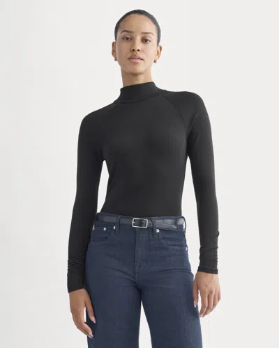 Everlane Tie-neck Top In Black