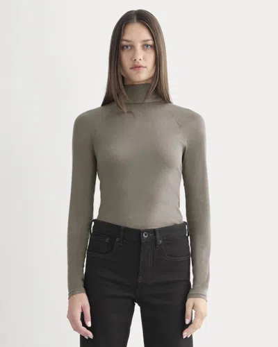 Everlane Tie-neck Top In Brown