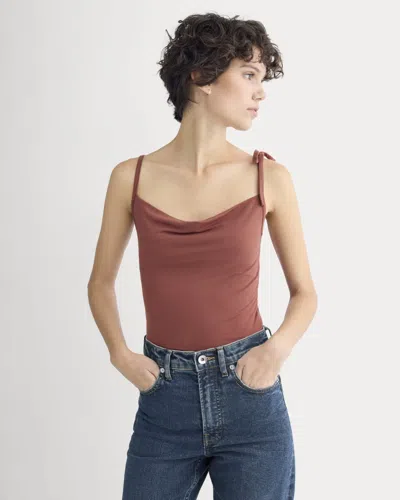 Everlane Tie-shoulder Tank Top In Henna Red