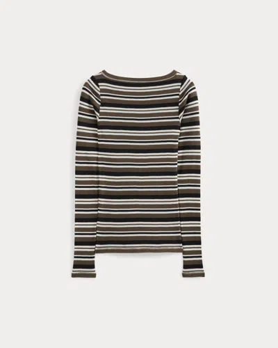 Everlane Tissue Boatneck Top In Beech