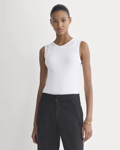 Everlane Tissue Layered Tank Top In White
