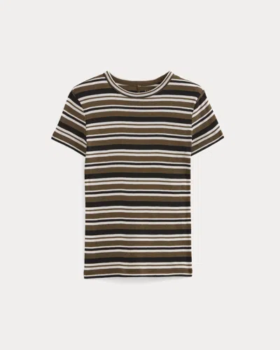 Everlane Tissue Short-sleeve Crew Neck Tshirt In Beech In Brown