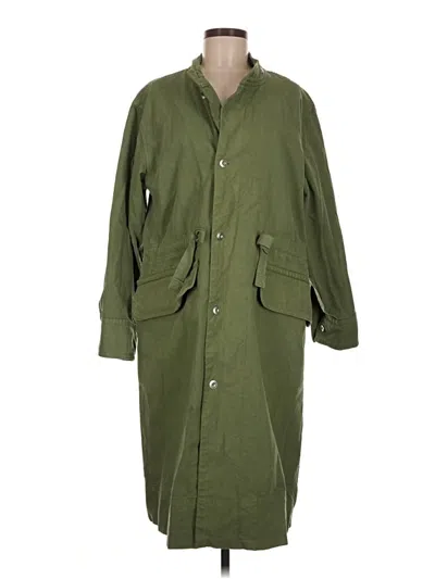 Pre-owned Everlane Trenchcoat In Green