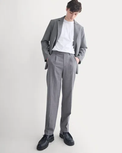 Everlane Tropical Wool Trouser In Heathered Grey In Multi