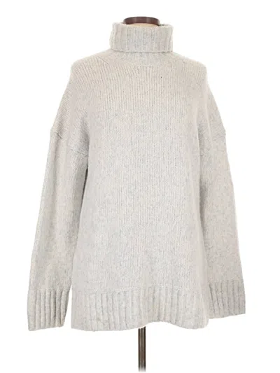 Pre-owned Everlane Turtleneck Sweater In Silver