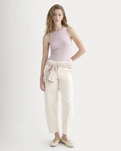 Everlane Twisted Seam Barrel Pant In Bone In Brown