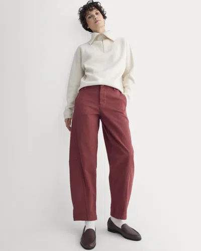 Everlane Twisted Seam Barrel Pant In Henna Red In Multi
