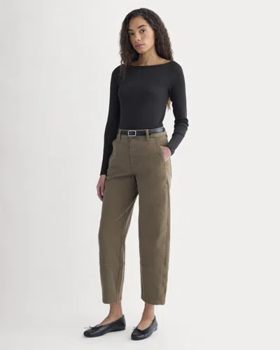 Everlane Utility Barrel Pant | Regular In Beech In Green
