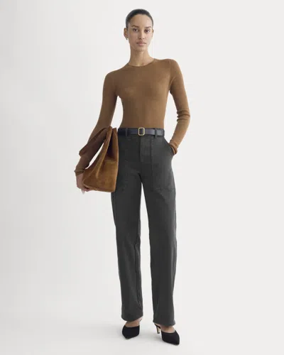 Everlane Utility Column Pant In Core Black