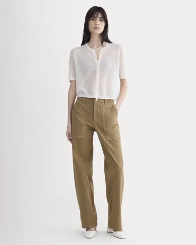 Everlane Utility Column Pant In Ermine In White