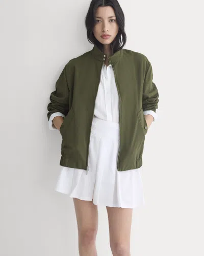 Everlane Utility Pleated Mini Skirt In White