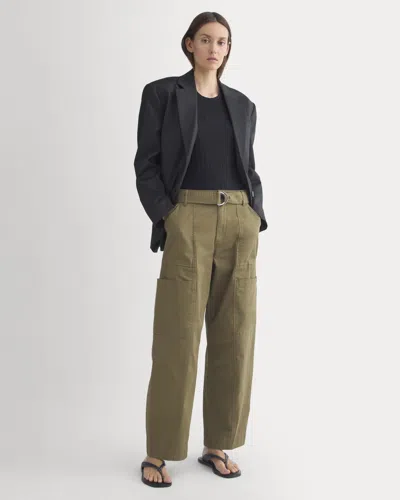 Everlane Utility Straight-leg Cargo Pant In Olive In Green