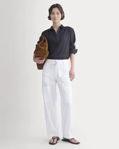 Everlane Utility Straight-leg Cargo Pant In White
