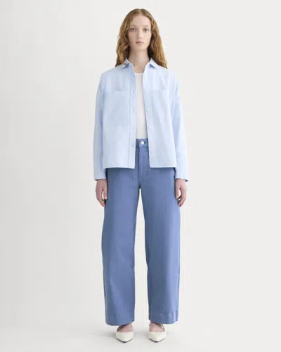 Everlane Utility Wide-leg Pant In Cornflower Blue In Multi