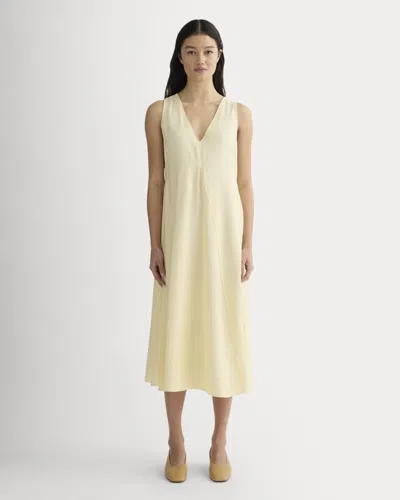 Everlane V-neck Dress In Yellow
