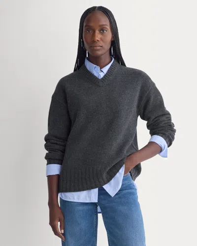 Everlane V-neck Sweater In Gray