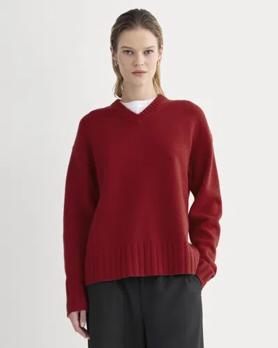 Everlane V-neck Sweater In Red