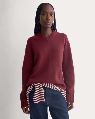 Everlane V-neck Sweater In Red