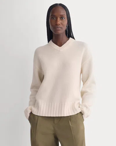 Everlane V-neck Sweater In White