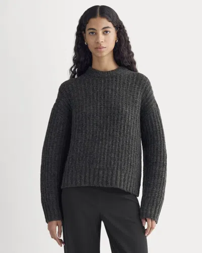 Everlane Waffle Sweater In Black