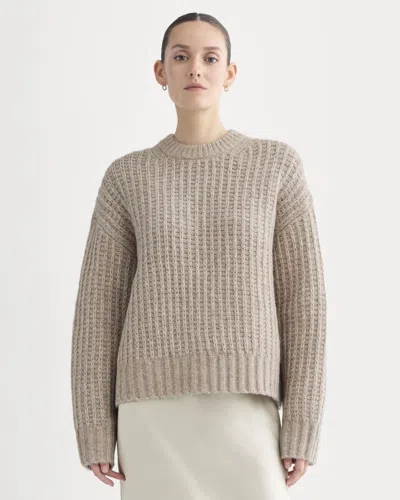 Everlane Waffle Sweater In Brown
