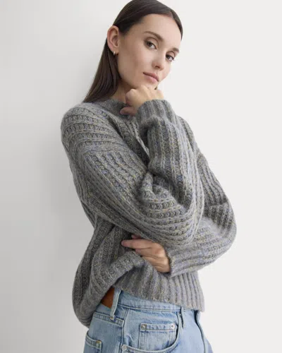 Everlane Waffle Sweater In Gray