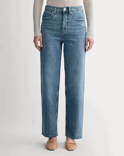 Everlane Way High Rise Straight Leg Jean - Long In Blue