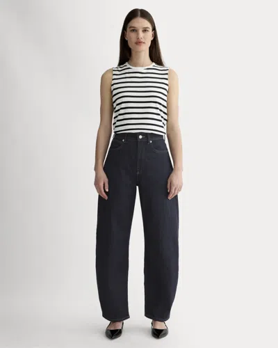 Everlane Way-high® Curve Jean | 27" Inseam In Pure Blue In Animal Print