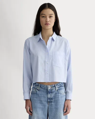 Everlane Way-short Shirt In Blue
